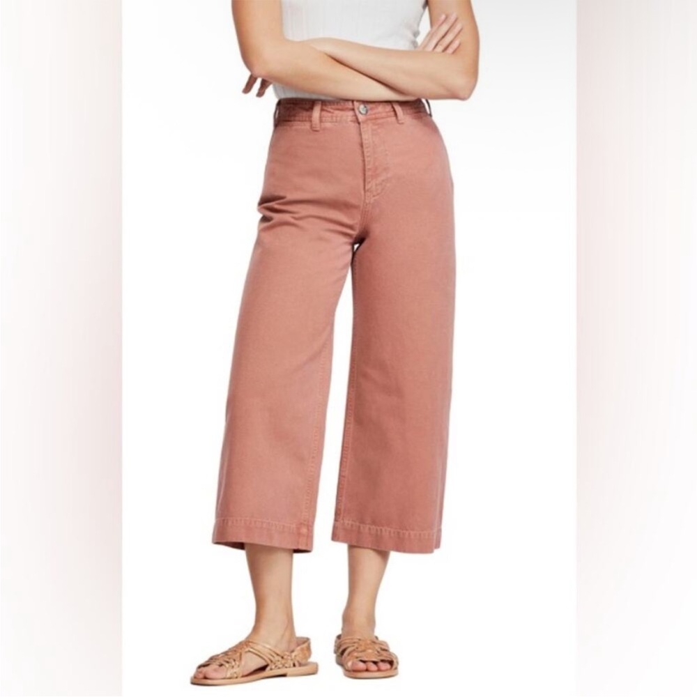 We the Free Patti Wide Leg Crop Cottonβ Pants Rose